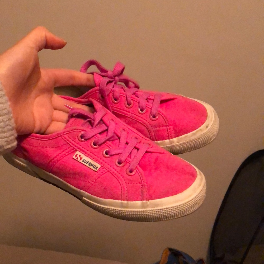 hot pink superga sneakers